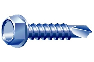 六角頭鑽尾自攻螺絲 (電鍍鋅層)