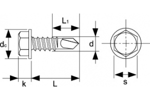 六角頭鑽尾自攻螺絲 (410 不銹鋼)