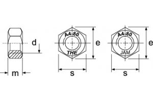 不銹鋼六角螺母