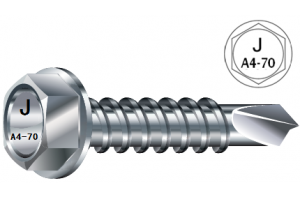 316 (A4-70) 不銹鋼六角頭複合金屬自攻螺絲