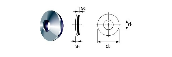 Grade 304 EPDM 防水金屬墊圈 (不銹鋼)
