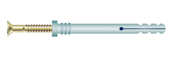 22350 Series 尼龍套螺釘 (電鍍鋅層, 金色)